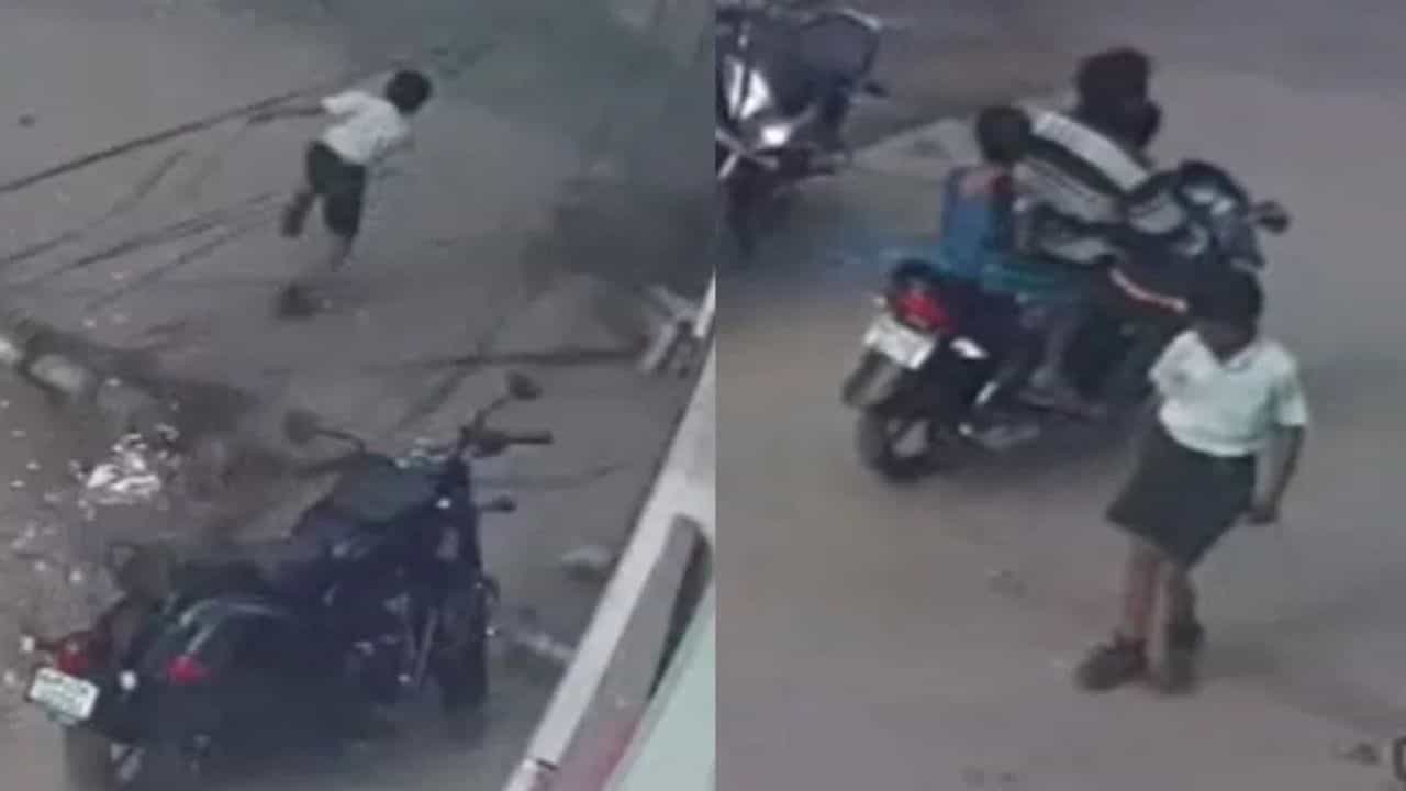 இதுதான் அதிர்ஷ்டம்... உடைந்து நொறுங்கிய மின் கம்பம்.. நூலிழையில் தப்பிய சிறுவன் வீடியோ! இதுதான் அதிர்ஷ்டம்... உடைந்து நொறுங்கிய மின் கம்பம்.. நூலிழையில் தப்பிய சிறுவன் வீடியோ!