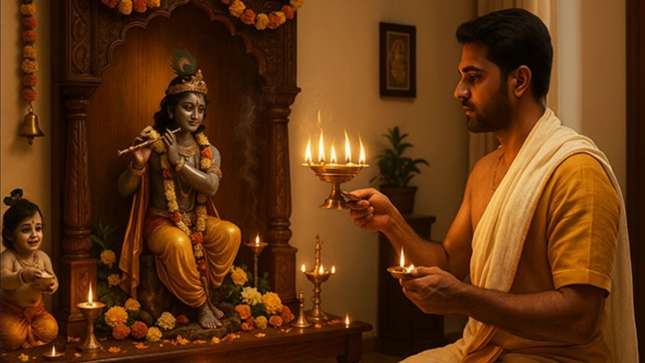 அஷ்டமி திதி என்றாலே கிருஷ்ணரின் பிறந்த திதியாகும். பொதுவாகச் சிம்ம ராசியில் சந்திரன் இருக்கும்போது வரும் அஷ்டமியைக் கிருஷ்ண ஜெயந்தியாகக் கொண்டாடுவோம். ஆனால், மாசி மாதத்தில் வரும் இந்த வளர்பிறை அஷ்டமி அன்று ராதாகிருஷ்ணனை வழிபாடு செய்வது மிகுந்த நன்மைகளைத் தரும்.