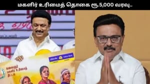 மகளிர் உரிமைத் தொகை.. “வங்கிக் கணக்கில் ரூ.5,000 வரவு”.. காலையிலேயே சர்ப்ரைஸ் தந்த முதல்வர் ஸ்டாலின்!! மகளிர் உரிமைத் தொகை.. “வங்கிக் கணக்கில் ரூ.5,000 வரவு”.. காலையிலேயே சர்ப்ரைஸ் தந்த முதல்வர் ஸ்டாலின்!!