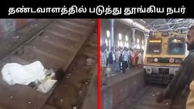 மும்பையில் ரயில் தண்டவாளத்தில் படுத்து தூங்கிய நபர்.. அந்த வழியாக ரயில் வந்ததால் பரபரப்பு!...