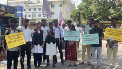 நர்சிங் கல்லூரி விடுதியில் தரமற்ற உணவு - மாணவிகள் போராட்டம்