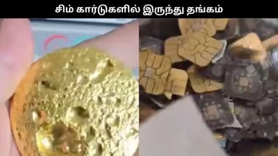 பழைய சிம் கார்டுகளில் இருந்து தங்கத்தை பிரித்தெடுத்த சீன நபர்...