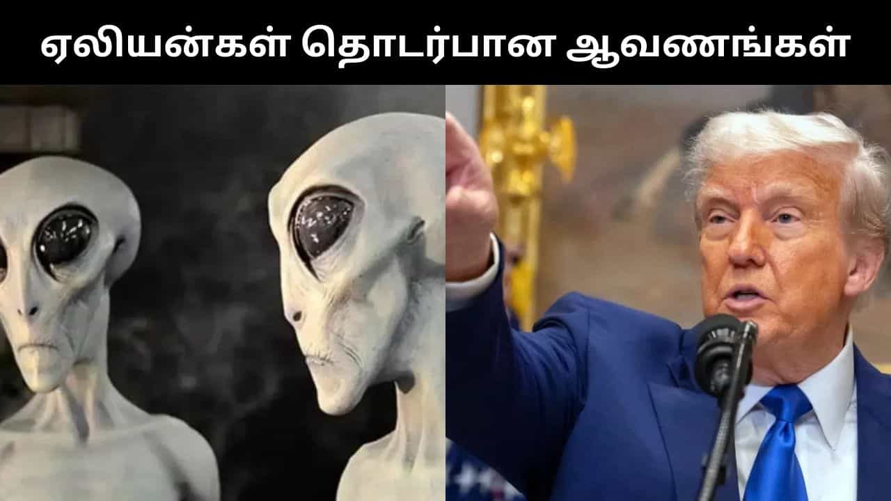 ஏலியன்கள் தொடர்பான ரகசிய ஆவணங்களை வெளியிட டிரம்ப் உத்தரவு! ஏலியன்கள் தொடர்பான ரகசிய ஆவணங்களை வெளியிட டிரம்ப் உத்தரவு!