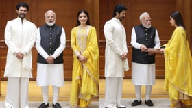 பிரதமர் மோடியை நேரில் சந்தித்து திருமண வரவேற்பிற்கு அழைப்பு விடுத்த விஜய் தேவரகொண்டா – ராஷ்மிகா !...