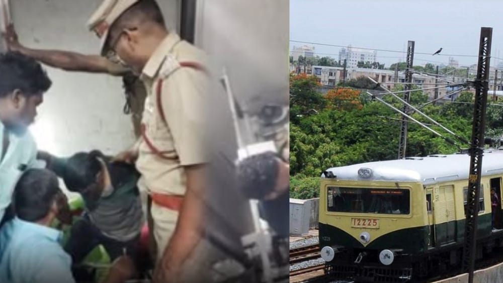 ரயில் நிலையத்தில் இருக்கும் மின் தூக்கியில் சிக்கிய 17 பேர்..