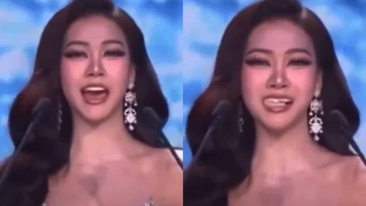 அழகி போட்டியில் திடீரென கழன்ற செயற்கை பற்கள்.. தன்நம்பிக்கையுடன் எதிர்கொண்ட தாய்லாந்து அழகி!