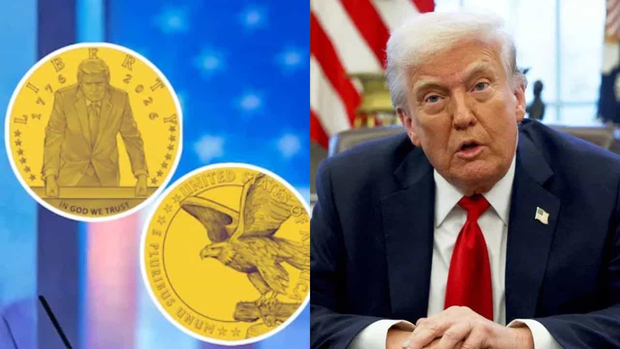 டிரம்ப் உருவம் பதித்த தங்க நாணயத்தை வெளியிடும் அமெரிக்கா.. உருவான சர்ச்சை!
