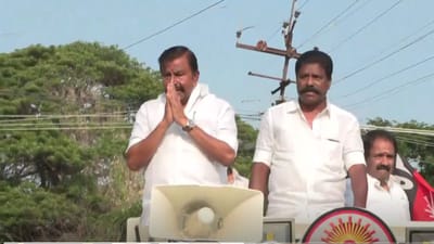 திருச்சி தில்லை நகர் பகுதியில் பிரச்சாரத்தை துவங்கிய கே.என்.நேரு