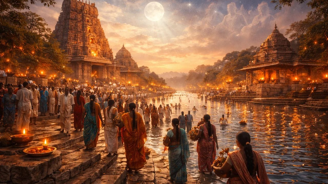 மாசி மாதத்தில் மக நட்சத்திரமும், பௌர்ணமியும் இணையும் நாள் மாசி மகம். இது பாவங்களுக்கு விமோசனம் தரும் புனிதமான நாளாகக் கருதப்படுகிறது. இறைவன் பஞ்சபூதங்களிலும் நிறைந்திருக்கிறார். மாசி மகத்தன்று நீர்நிலைகளில் இறைவனை எழுந்தருளச் செய்து வழிபடுவது அதிவிசேஷமானது. இந்த நாளில் நதி நீராடல் (புனித நீராடல்) செய்வது மிகவும் விசேஷமானது; இது ஒருவரின் சகல பாவங்களையும் போக்கும்.