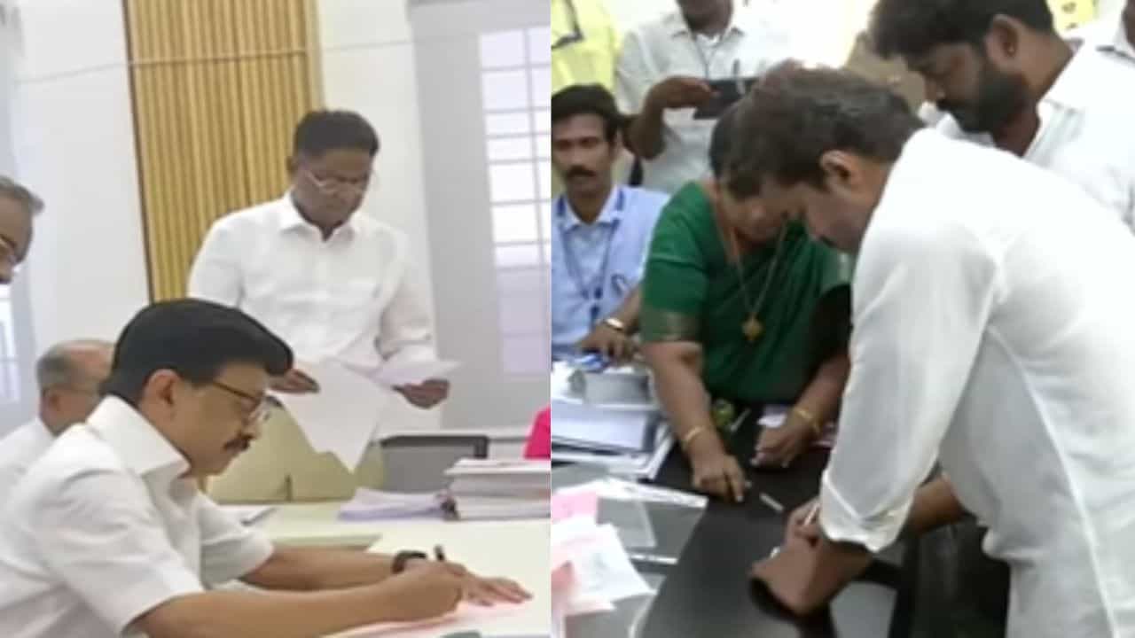 சட்டமன்ற தேர்தல்... ஒரே நேரத்தில் மு.க.ஸ்டாலின்-விஜய் வேட்பு மனு தாக்கல்! சட்டமன்ற தேர்தல்... ஒரே நேரத்தில் மு.க.ஸ்டாலின்-விஜய் வேட்பு மனு தாக்கல்!