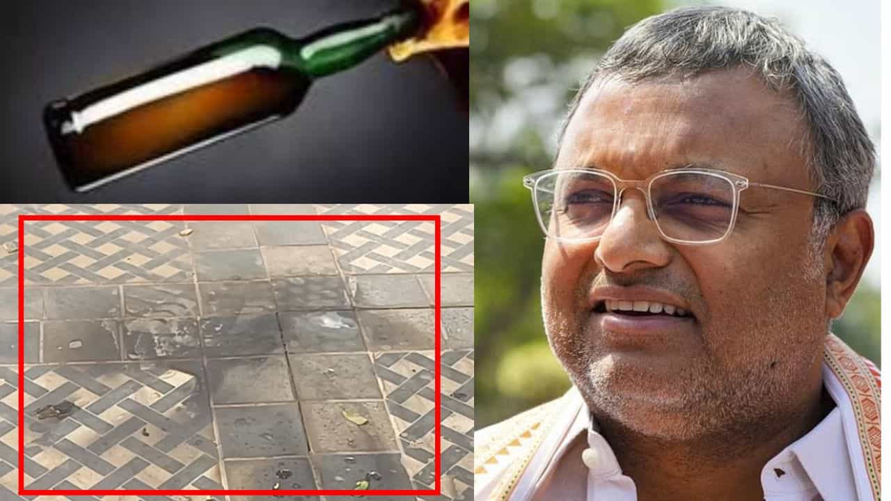 காங்கிரஸ் எம்.பி. அலுவலகத்தில் பெட்ரோல் குண்டு வீச்சு.. ஷாக்கான கார்த்திக் சிதம்பரம்... அரசியல் பகையா?