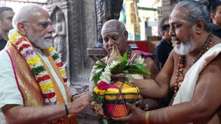 திருப்பரங்குன்றம் கோவிலில் பிரதமர் மோடி சாமி தரிசனம் – வைரலாகும் படங்கள்