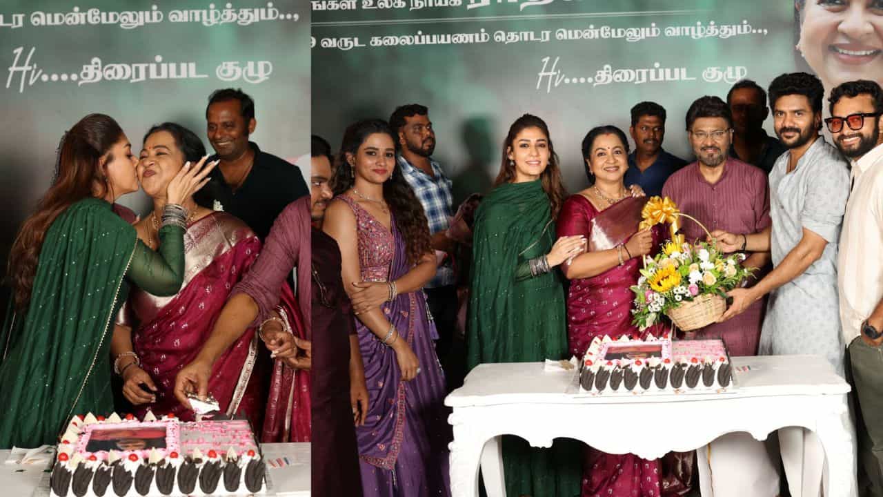 சினிமாவில் 49 ஆண்டுகளை கடந்த ராதிகா சரத்குமார்.. கேக் வெட்டி கொண்டாடிய ஹாய் படக்குழு!