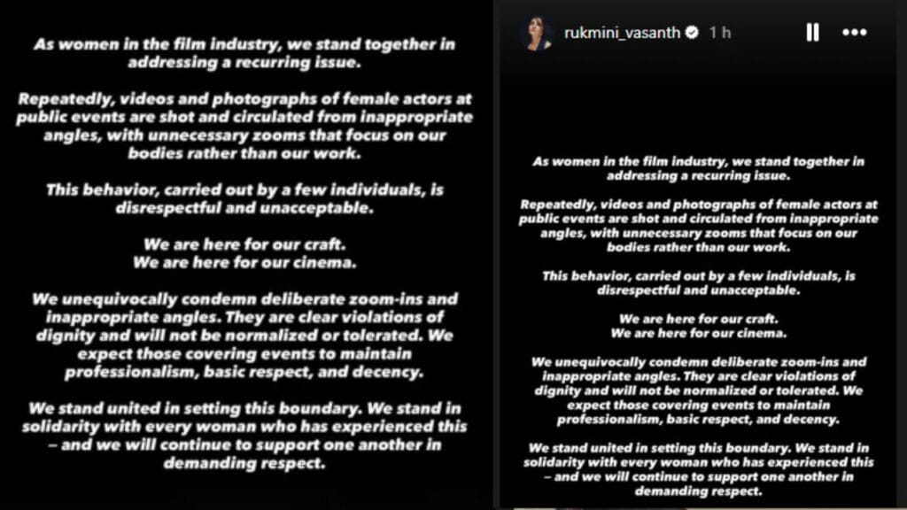 Rukmini Vasanth Insta Story