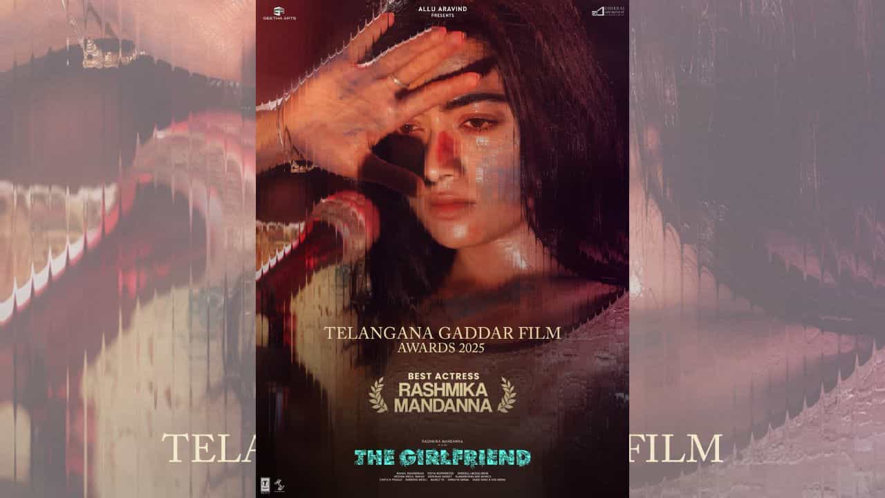 கத்தார் தெலுங்கானா திரைப்பட விருதுகள் 2025: சிறந்த நடிகை விருதை வென்ற ராஷ்மிகா மந்தனா