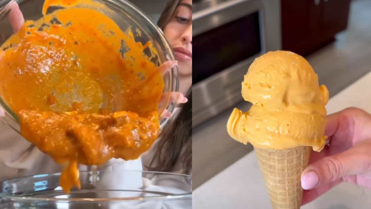 Viral Video : பட்டர் சிக்கன் மசாலாவில் ஐஸ் கிரீம் செய்த இளம் பெண்.. வைரலாகும் வீடியோ!