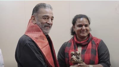 கமல்ஹாசனை சந்தித்த திமுக கூட்டணி கட்சி வேட்பாளர்கள்