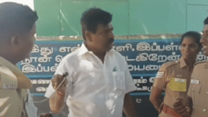 துணை ராணுவத்தினரிடம் விசில்.. திமுகவினர் திடீர் பிடிவாதம்!