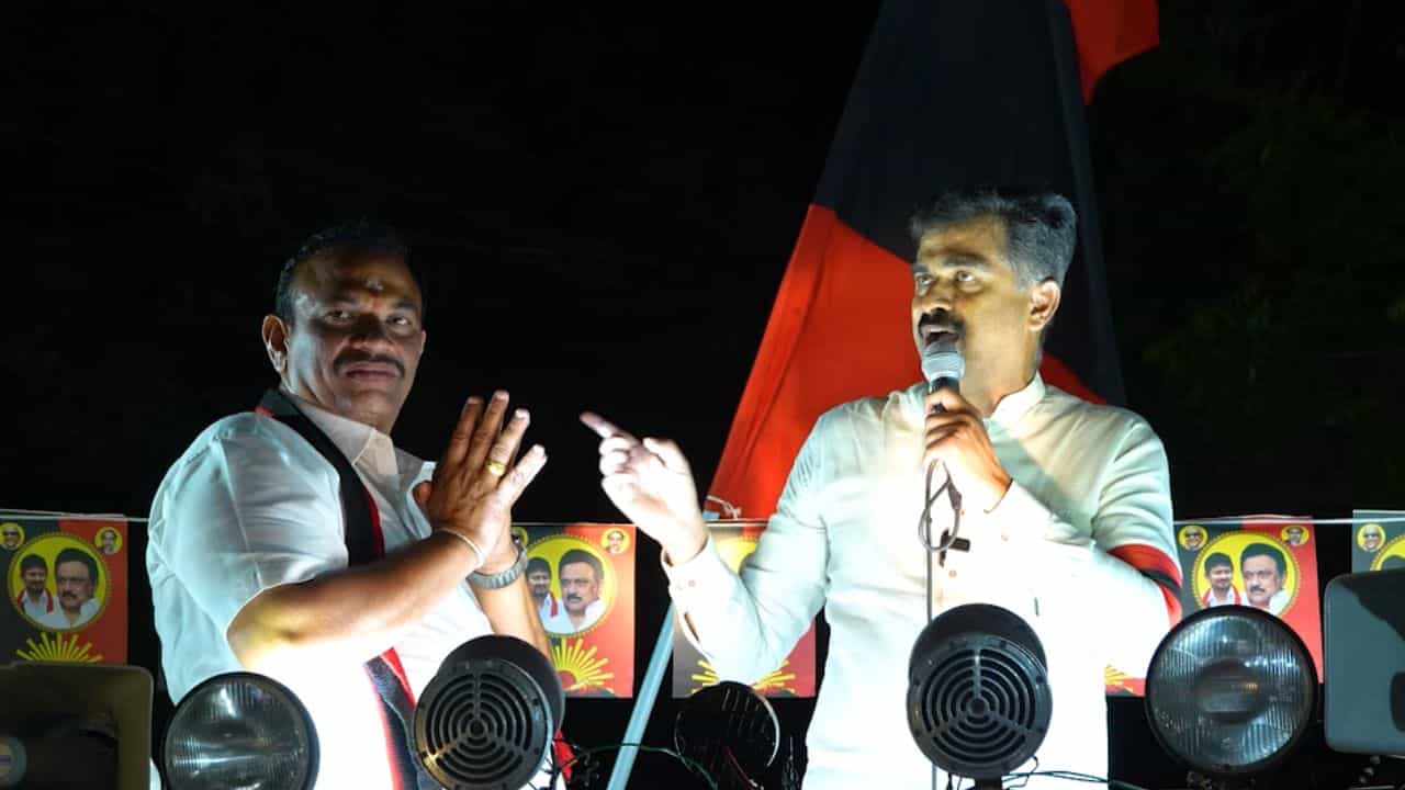 அமைச்சராக இல்லாவிட்டாலும், எம்.எல்.ஏவாக மக்களுக்கு திட்டங்களை அள்ளி கொடுத்தவர் - திமுக வேட்பாளரை ஆதரித்து துரை வைகோ பிரச்சாரம்..