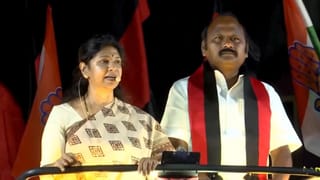 மயிலை திமுக வேட்பாளரை ஆதரித்து பிரச்சாரம் மேற்கொண்ட எம்.பி கனிமொழி..