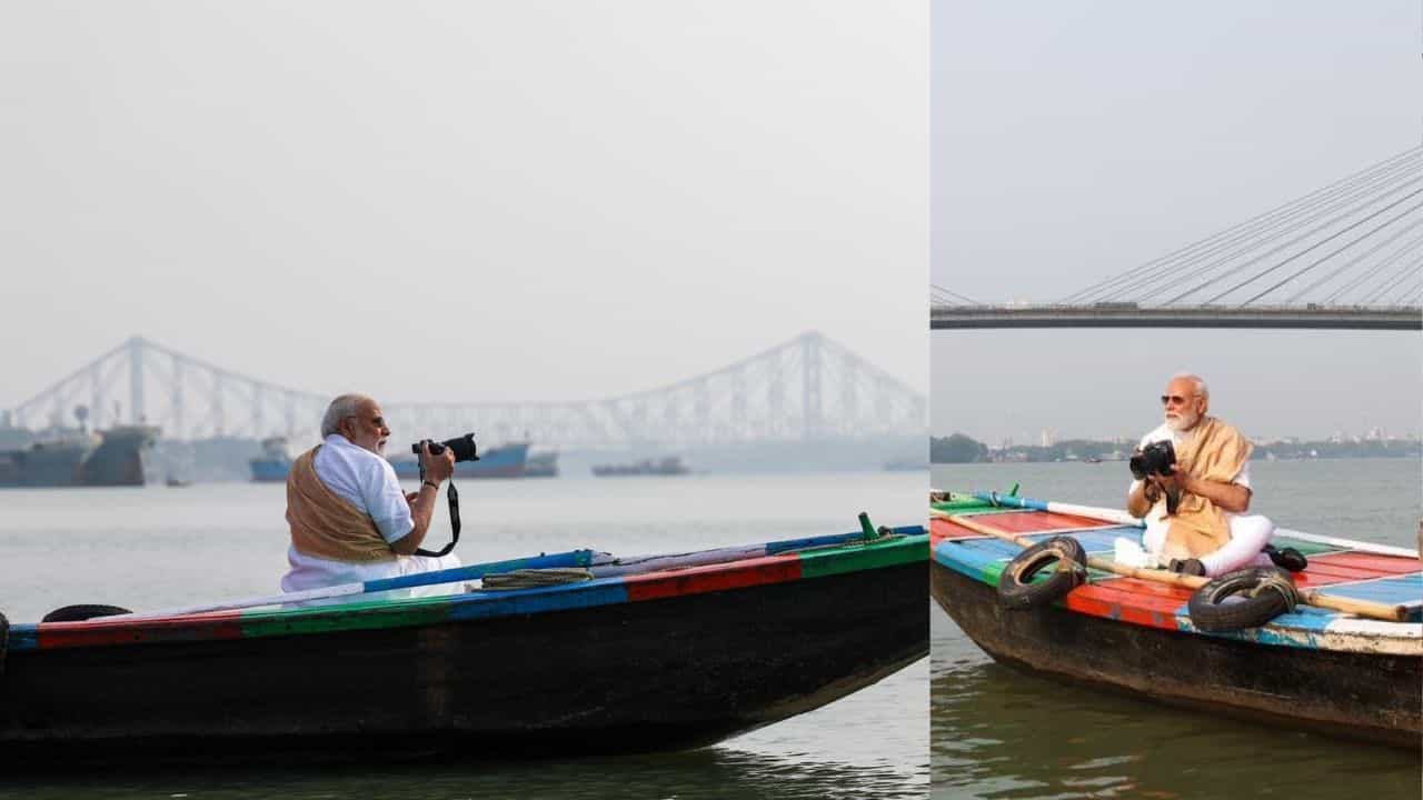 ஹூக்ளி நதிக்கரையில் பிரதமர் மோடி நெகிழ்ச்சிப் பயணம்.. வைரலாகும் புகைப்படங்கள்!