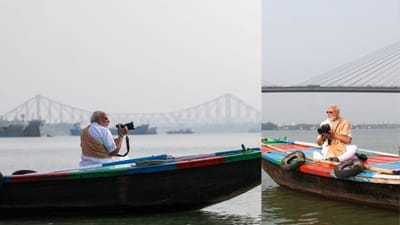 ஹூக்ளி நதிக்கரையில் பிரதமர் மோடி படகு சவாரி!
