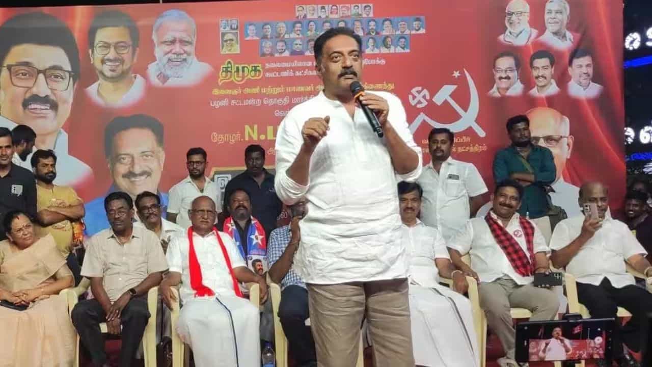 நடிகனைப் பார்த்தால் விசில் அடிக்கலாம்.. நாட்டை கொடுக்க முடியுமா?.. திமுக கூட்டணி ஆதரவாக நடிகர் பிரகாஷ் ராஜ் பரப்புரை!!