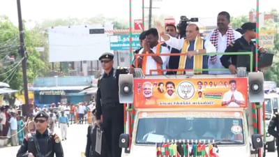 தென்காசியில் தேர்தல் பிரசாரம் மேற்கொண்ட பாதுகாப்பு துறை அமைச்சர்!