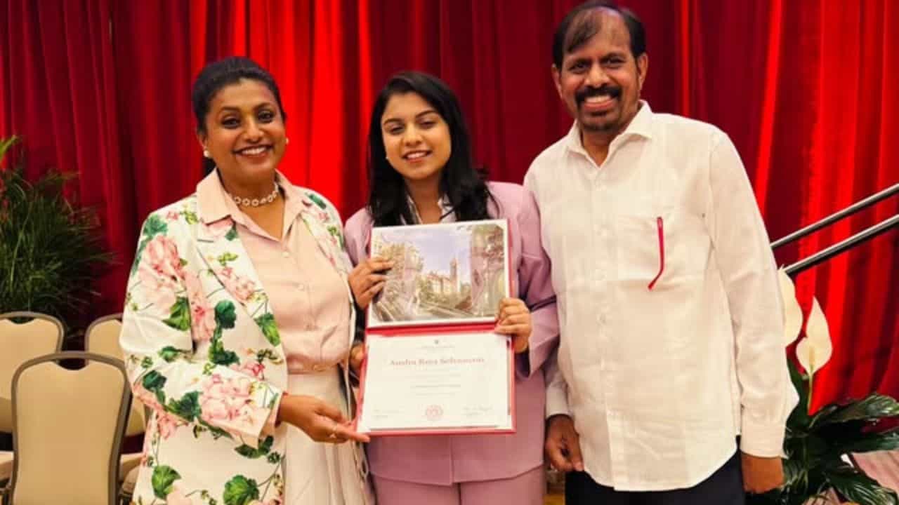 Roja: நடிகை ரோஜாவின் மகளுக்கு மதிப்பு மிக்க விருது.. அவர் அப்படி என்ன செய்தார்?