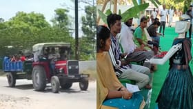 தமிழகத் தேர்தலில் அரங்கேறிய சுவாரசியங்கள்.. டிராக்டரில் வந்த 80 பேர் குடும்பம் முதல் வரவேற்பு அளித்த ரோபோக்கள் வரை.....