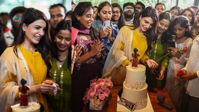 ரசிகர்களுடன் தனது பிறந்தநாளை சிறப்பாக கொண்டாடிய சமந்தா!