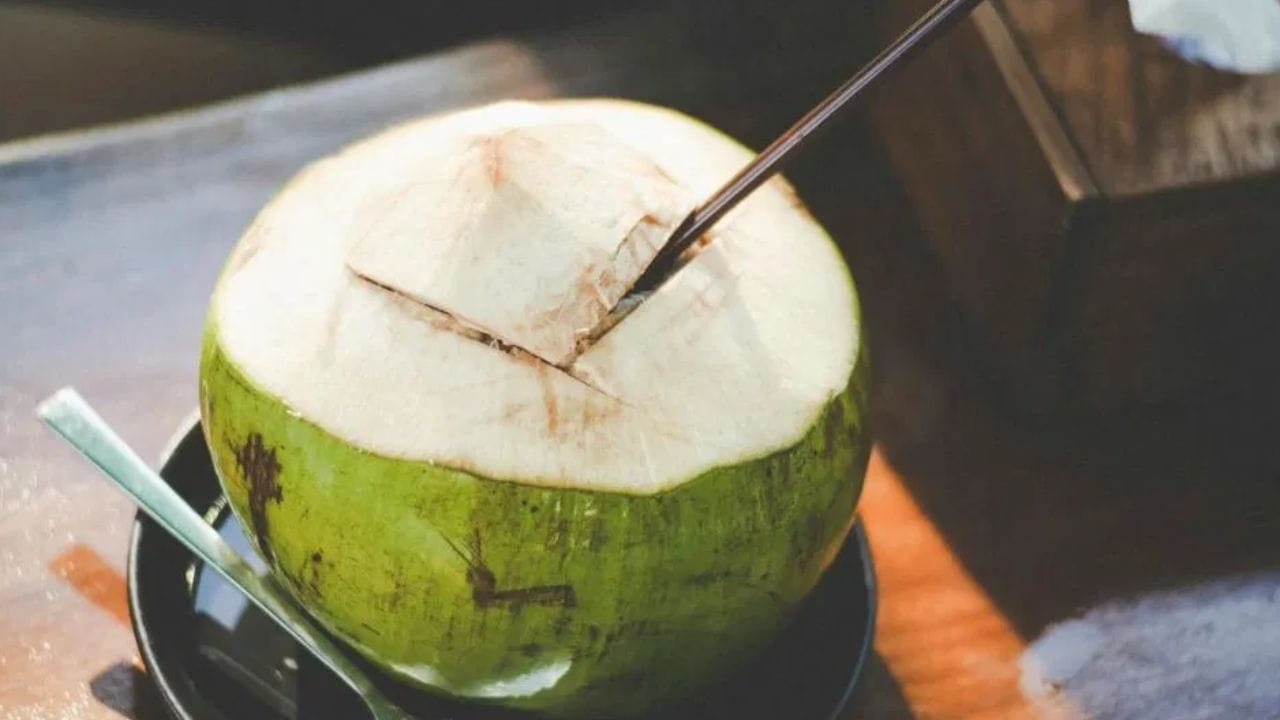 இது கோடைக்காலத்திற்கான மிகச்சிறந்த சூப்பர் பானம் ஆகும்.  ஏனெனில் இது உடலில் எலக்ட்ரோலைட்டுகளின் சமநிலையைச் சீராகப் பராமரிக்க உதவுகிறது. இளநீரை அருந்துவது உடலுக்கு உள்ளிருந்து நன்மைகளை அளிப்பது மட்டுமல்லாமல், உச்சந்தலையை நீர்ச்சத்துடன் வைத்திருக்கவும், இரத்த ஓட்டத்தை மேம்படுத்தவும் உதவுகிறது. இந்த இரண்டு நன்மைகளும் ஒன்றுசேர்ந்து முடி வளர்ச்சியை மேம்படுத்த உதவுகின்றன.