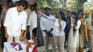 விஜய் கெட்டப்பில் வந்து வாக்கு செலுத்திய வாக்காளர்கள்… திருச்சி கிழக்கு தொகுதியில் சுவாரஸ்யம்!