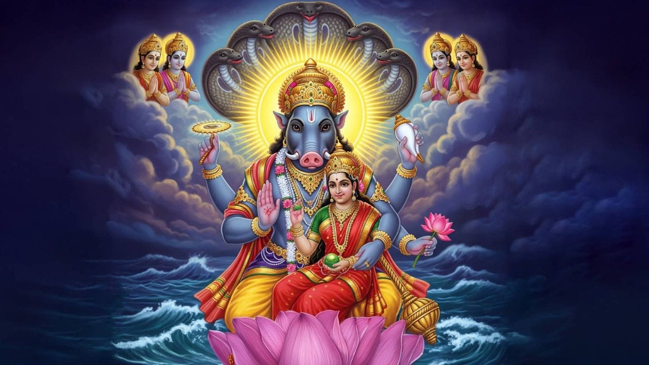 2026-ஆம் ஆண்டு வராஹ ஜெயந்தி எப்போது?: ஏப்ரல் 7, 2026 (செவ்வாய்க்கிழமை) தமிழ் மாதம் பங்குனி 24ம் தேதி ஆகும். வராஹ அவதாரத்தின் பின்னணி மற்றும் முக்கியத்துவம் புராணங்களின்படி, இரண்யாட்சன் எனும் அசுரன் பூமியைப் பாய் போலச் சுருட்டிச் சென்று பாதாள லோகத்தில் (கடலுக்கடியில்) மறைத்து வைத்தான். இதனால் தேவர்களும் முனிவர்களும் கலக்கமடைந்தனர்.