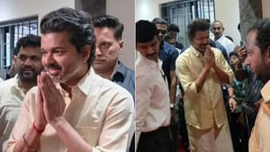 ஸ்டைலாக என்ட்ரி கொடுத்த முதல்வர் விஜய்.. தலைமை செயலகத்தில் பட்டு வேஷ்டி, பட்டு சட்டையில் ஜொலிப்பு! ஸ்டைலாக என்ட்ரி கொடுத்த முதல்வர் விஜய்.. தலைமை செயலகத்தில் பட்டு வேஷ்டி, பட்டு சட்டையில் ஜொலிப்பு!