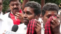 தொடர் பின்னடைவு.. கண்ணீர் விட்டு கதறி அழுத திமுக தொண்டர்!...