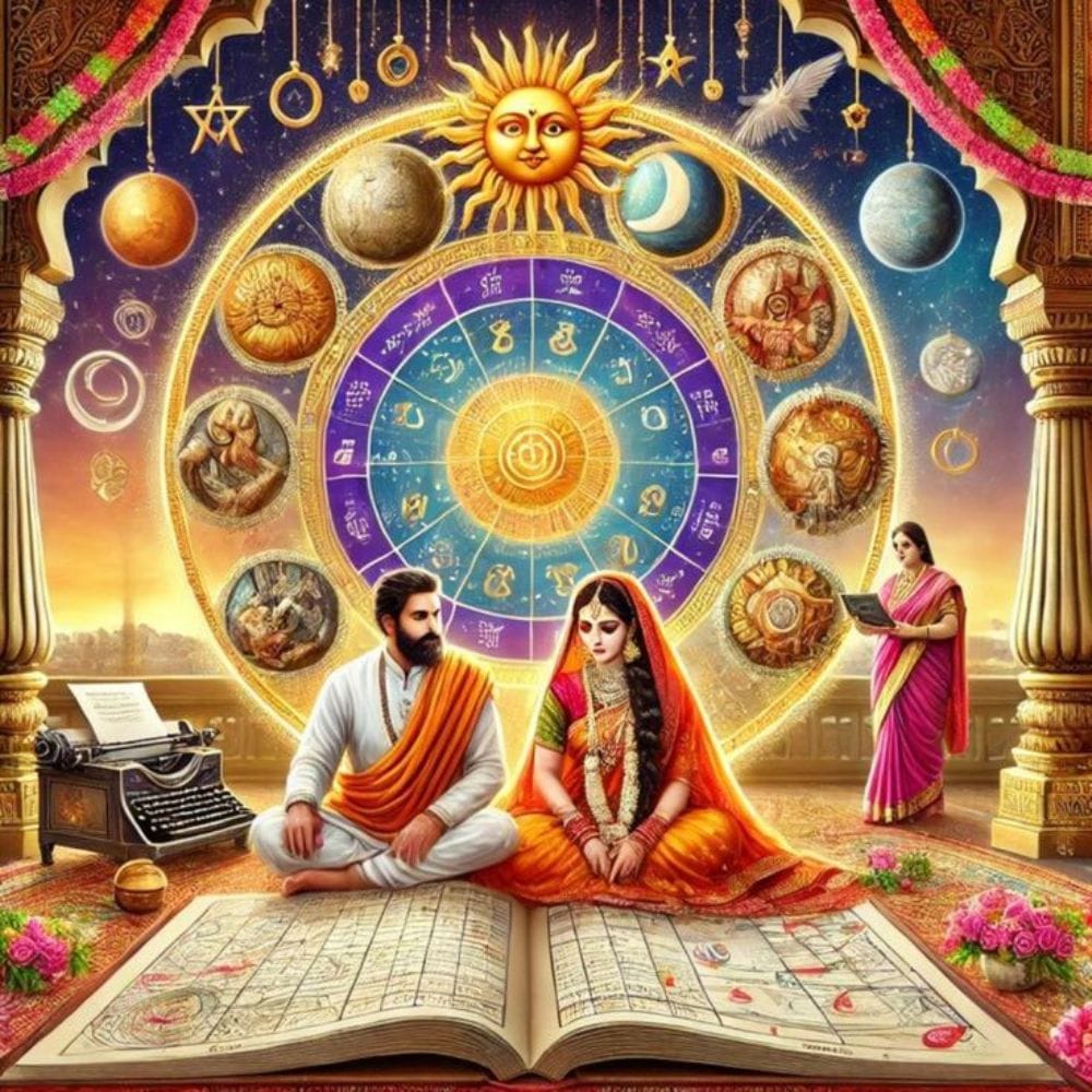 ஒன்பதாம் வீடு என்பது பாக்கிய ஸ்தானம் என்று அழைக்கப்படுகிறது, இந்த வீட்டின் அதிபதி பலம் பெற்று சுக்கிரனுடன் தொடர்பு கொள்ளும்போது ஜாதகருக்கு அதிர்ஷ்டமான முறையில் திருமணம் அமையும். இத்தகைய கிரக நிலைகள் கொண்டவர்களுக்குப் புகழ்பெற்ற இடங்களிலோ அல்லது வெளிநாடுகளிலோ கூட மிக விமரிசையாகத் திருமணம் நடைபெற வாய்ப்புகள் உள்ளதாக இந்த ஜோதிடக் கட்டுரை விரிவாக விளக்குகிறது.