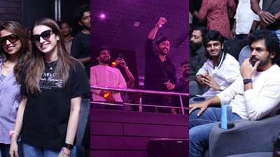 கருப்பு முதல் காட்சி.. ரசிகர்களுடன் பார்வையிட்ட படக்குழு!