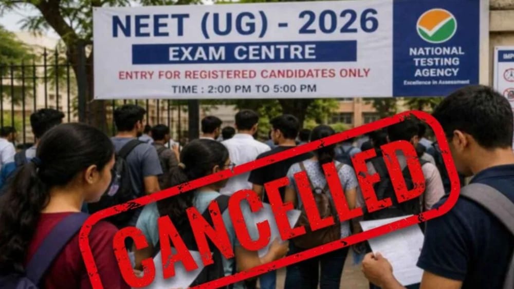 வினாத்தாள் கசிவு- மே 3ல் நடந்த நீட் (யுஜி) தேர்வு 2026 செல்லாது