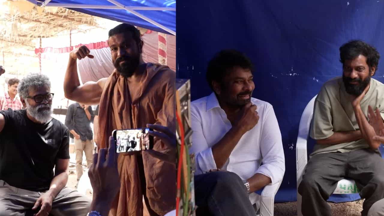 ராம் சரணின் பெத்தி பட ஷூட்டிங்கை பார்வையிட்ட சிரஞ்சீவி... BTS வீடியோவை பகிர்ந்த படக்குழு!
