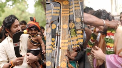 மதுரை பதினெட்டாம்படி கருப்பனுக்கு 18அடி அரிவாளை சாத்திய RJ பாலாஜி