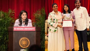 இந்திய வரலாற்றிலே முதல்.. அமெரிக்க பல்கலைக்கழகத்தில் சிறப்பு விருதை வென்ற நடிகை ரோஜாவின் மகள்!