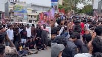 கருப்பு பட ரிலீஸ் சிக்கல்... போராட்டம் செய்யும் சூர்யா ரசிகர்கள்...