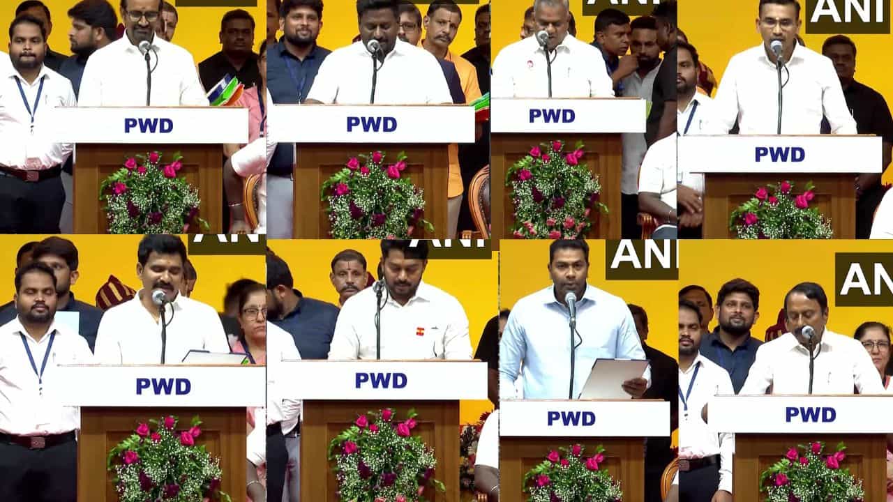 Tamil Nadu Ministers List: முதலமைச்சர் சி. ஜோசப் விஜய்யுடன் 9 அமைச்சர்கள் பதவியேற்பு.. யார் யாருக்கு என்ன துறை? உத்தேச பட்டியல்..