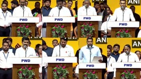 Tamil Nadu Ministers List: முதலமைச்சர் சி. ஜோசப் விஜய்யுடன் 9 அமைச்சர்கள் பதவியேற்பு.. யார் யாருக்கு என்ன துறை? உத்தேச பட்டியல்.....