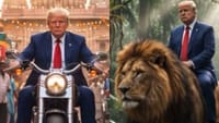 இந்திய சாலைகளில் பைக்கில் செல்லும் டிரம்ப் - வைரல் வீடியோ!...