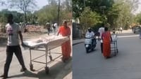 சிறுவனை ஸ்டிரெச்சரில் வைத்து தள்ளிச் சென்ற பெற்றோர்!...