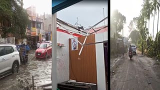 கோவையில் வெளுத்து வாங்கிய சூறாவளிக் காற்று.. வேரோடு சாய்ந்த மரங்கள்.. காற்றில் பறந்த கடைகளின் மேற்கூரைகள்!