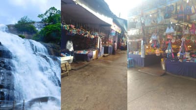 குற்றாலம் - மேலகரம் சாலையில் திடீர் கடைகளால் போக்குவரத்து நெரிசல்