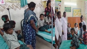 பல்லி விழுந்த உணவை சாப்பிட்ட பள்ளிக் குழந்தைகள்.. மருத்துவமனையில் அனுமதி!! பல்லி விழுந்த உணவை சாப்பிட்ட பள்ளிக் குழந்தைகள்.. மருத்துவமனையில் அனுமதி!!